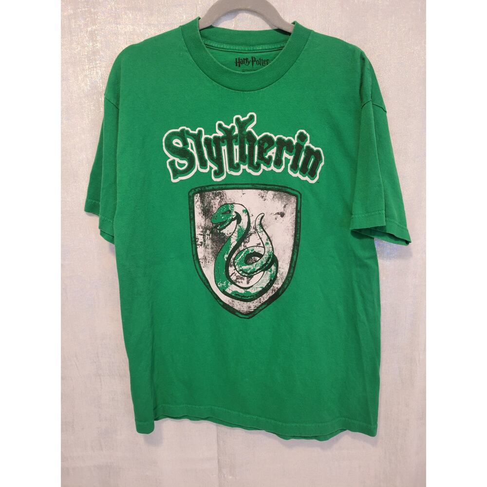 Harry Potter Men Slytherin Large Green Graphic TShirt Movie Snake Wizard